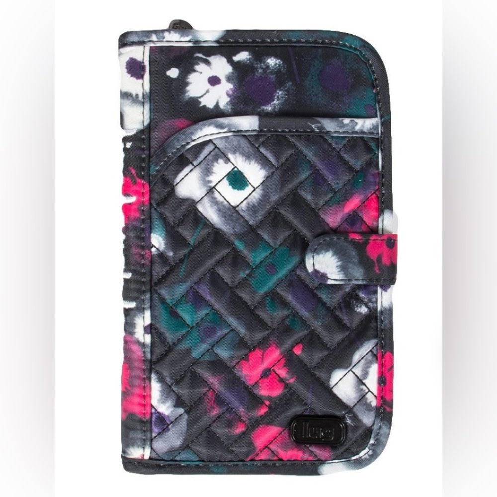 Lug Quilted Tandem Desert Flower Wallet/Pass Port Holder, RFID, NWOT